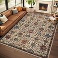 thumbnail image 2 of Shininglove Washable Area Rugs 8x10 for Living Room, Soft Vintage Non-Slip Low Pile Carpets for Home Office(Beige), 2 of 6