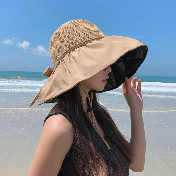 Womens Straw Hats for Summer Wide Brim Straw Hat Women Yellow Beach Hair  Dont Care Hat Hat Accessories for Women