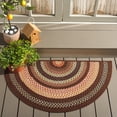 thumbnail image 3 of Safavieh Braided Angel Bordered Machine Washable Reversible Area Rug, Brown/Light Brown, 2' x 4' Half Moon, 3 of 16