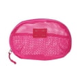 thumbnail image 1 of Bolsas de maquillaje de malla de mano únicas 1 Pc de poliéster rojo rosa 8.27in, 1 of 5
