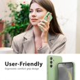 thumbnail image 2 of WWS-Case for Samsung Galaxy S24 5G, Soft Liquid Silicone Phone Cover Shockproof Full Body Protection S24 Phone Case with Anti-Scratch Microfiber Lining - Matcha Green, 2 of 4