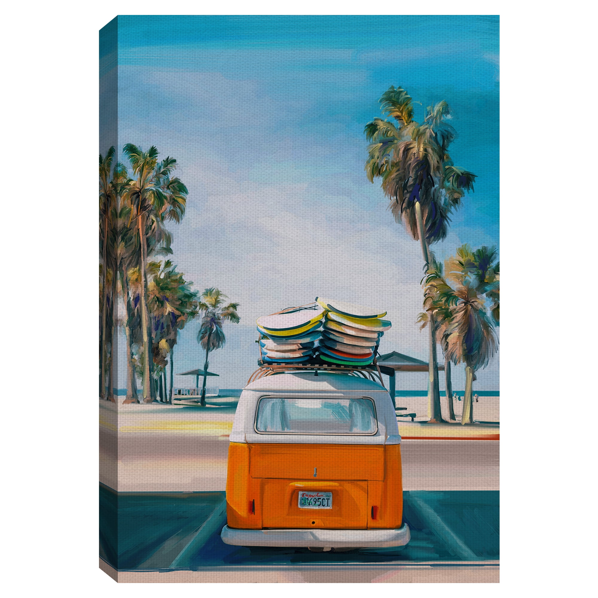 Fine Art Canvas Retro Beach Day II by Studio Arts Canvas Art Print