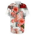 thumbnail image 5 of OIOLOYJM Button Down Shirt for Men Short Sleeve Summer Hawaiian Tropical Travel Beach Shirts Fashion Casual Relaxed Fit Lightweight T Shirts with Pocket Watermelon Red XL, 5 of 5