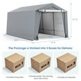 thumbnail image 4 of Costway 10' x 16' Carport Car Canopy Shelter Heavy Duty Outdoor Portable Garage W/Doors, 4 of 8