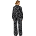 thumbnail image 2 of SCRAWLGOD Leopard Print Gray Black Women's 2 Piece Outfits Casual Pullover Sweatshirt Wide Leg Lounge Set Trendy Sweatsuit Turtleneck Lounge Set for Daily Wear, XS, 2 of 7
