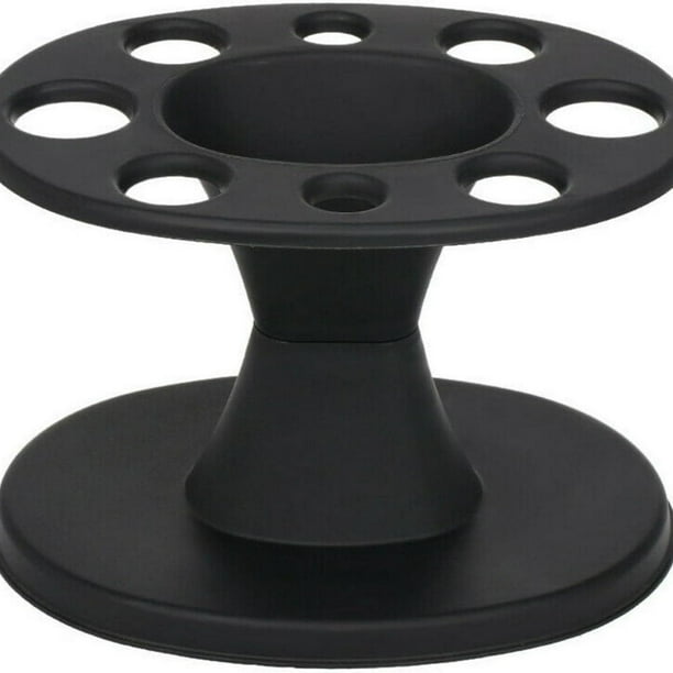 Soporte para cepillo de pelo redondo, soporte para peine y cepillo, estante de exhibición negro, soporte para cepillo de peinado, herramienta de peluquería, 1 unidad