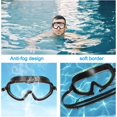thumbnail image 4 of 1 Uds gafas de natación gran angular, protección UV transparente antivaho impermeable visión ajustable de 180 grados Rojo Verde, 4 of 4
