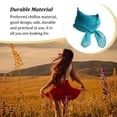 thumbnail image 4 of Sonducket Bufanda de gasa Accesorios de ropa Estilo coreano Pañuelo pequeño Pañuelo de mujer para el trabajo Casa Viajes Compras Azul pavo Type3 NO3, 4 of 6