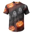 thumbnail image 4 of Fabrcox Halloween Mens Tshirts Funny Ghost Pumpkin Witch Mens Graphic T Shirts Fall Winter Festival Mens Short Sleeve Tshirts Blue XXL, 4 of 6