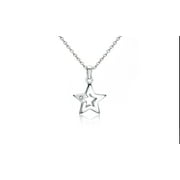 Natalia Drake Diamond Accent Star Necklace for Women for Girls in Sterling Silver