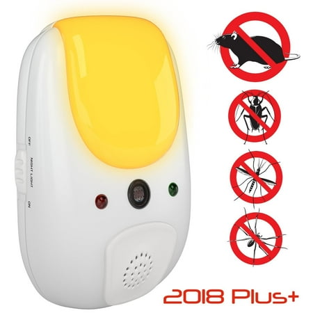 2018 sania ultrasonic pest repeller plus+ effective defense repellant keeps roaches, spiders, mosquitos, mice, bed bugs away - electronic deterrent for inside your home - relaxing amber (Best Way To Keep Mice Away)