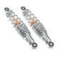 thumbnail image 1 of Motorcycle Rear Suspension Shock Durable Adjusting 250mm for 50cc 70cc 90cc 125c Most Motorcycles ATV Mopeds Metal Chrome Silver Tone 1 Pair, 1 of 6