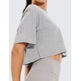 thumbnail image 3 of CRZ YOGA Pima Cotton Loose Crop T-Shirts for Women Workout Yoga Casual Athletic Short Sleeve Shirts Tops, 3 of 3