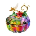 thumbnail image 3 of Steadline Glass Storage Jar,Pumpkin Shaped Crystal Container With Decorative Finish,Multi Purpose Vessel,Hold Candy And Small Trinkets On Dining Tables And Shelves, 3 of 7