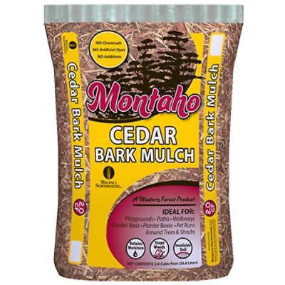 2 CUFT Western Red Cedar Bark Mulch Pallet Goods Bag Only