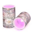 thumbnail image 2 of 2 PCS Flameless Candles with Remote Timer LED Battery Operated Flickering Candle Light for Wedding Table Home Decoration Gifts Vintage Floral Pattern, 2 of 7