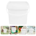 thumbnail image 2 of LEEYNEERPlastic Bucket with Handle and Lid Reusable Water Bucket Container Portable Bucket (1L), 2 of 4