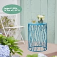 thumbnail image 5 of Y&M Outdoor Heavy Duty Metal Round End Table, Blue (Set of 3), 5 of 7