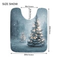 thumbnail image 5 of 2 Piece Bath Mat Set with U-Shaped Toilet Mat and Rectangle Bath Rugs Non Slip Machine Washable Bathroom Mats Christmas Tree with Lights, 5 of 7