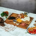 thumbnail image 6 of TeakCraft Large Walnut Cutting Board with Juice Grove, Chopping Board for Meat, Knife Friendly, Reversible, The Petra (20x15x1inch), 6 of 7