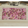 thumbnail image 1 of Flower Decorative Rug, Lilac Flowers Blossoms in Spring Romantic Meadow Happy Fun Countryside Print, Quality Carpet for Bedroom Dorm and Living Room, 6 Sizes, Hot Pink Green, by Ambesonne, 1 of 1