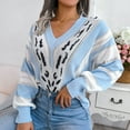thumbnail image 2 of Vedolay Women's 2023 Tops Womens Pullover Sweater 2023 Fall Casual Long Sleeve Turtleneck Loose Tops,Blue S, 2 of 5