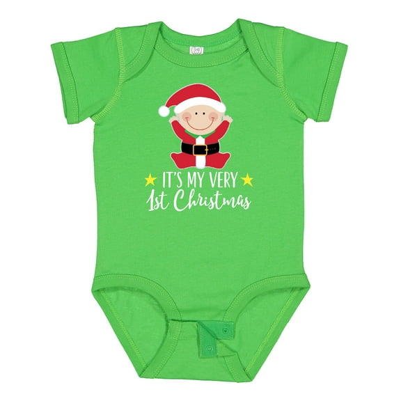 Inktastic Babys 1st Christmas Santa Claus Boys or Girls Baby Bodysuit