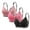 B_ Red, variant on SMihono Womens 3 Pack Support Bras Comfortable Full Coverage Bra Wireless Beaded Bras Everyday Sport Push Up Bralette Beige XL
