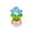A001- Style A, variant on Handmade Crochet Blue Forget-Me-Not Potted Plant Figurine, Positive Crochet, Emotional Support Crochet, Cute Desk Decor, 3.5X2X4.75 Inch Small Yarn Flower Pot Ornament with