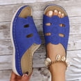 thumbnail image 6 of ATENAR Sandals for Women Solid Color Outdoor Womens Sandals Comfortable Womens Shoes Blue 7.5, 6 of 8