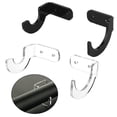 thumbnail image 2 of 2 Pair Clear Black Acrylic Baseball Bat Rack Display Shelf Holder Wall Mount Baseball Bat Rack Horizontal Display Black, 2 of 9