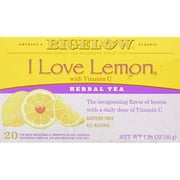 Bigelow Tea Bags, I Love Lemon, 20 Count (Pack Of 3)