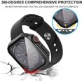 thumbnail image 3 of HAHDAXIA for Apple Watch 45mm Screen Protector Case, Ultra-Thin Tempered Glass Unique Design Full Coverage Hard PC Case Cover for iWatch Series 9/8/7 45mm (Black for Apple Watch 45mm), 3 of 7