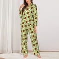 thumbnail image 2 of Sikiie Avocado Women's Long-Sleeve Shirt and Full-Length Bottom Pajama Set (s-xxl)-Small, 2 of 7