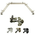 thumbnail image 1 of Ireland 13/16" Double Bay Window curtain rod Adjustable 20"-36", 38"-72" - Antique Brass,(ABay-72-4D), 1 of 4