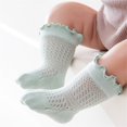 thumbnail image 2 of Inevnen Little Girls Ruffle Lace Trim Cotton Socks Baby Girl Eyelet Frilly Dress Socks Boot Socks, 2 of 10