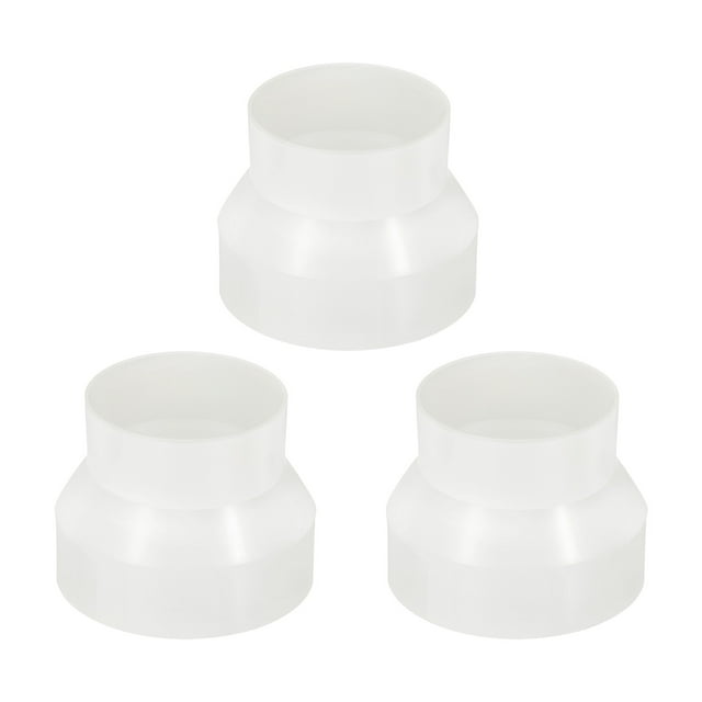 Unique Bargains 4' to 3' Duct Reducer Ducting Airflow Tube Increaser Adapter Pipe Fitting 3 Pack