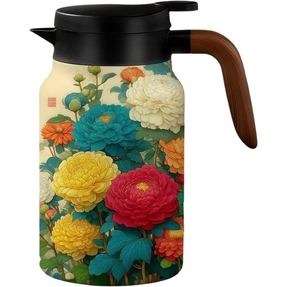 Teapot with Infuser, 1L Stainless Steel for Hot Drinks