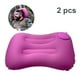 thumbnail image 2 of Almohada inflable de viaje portátil con prensa manual, almohada inflable de TPU para acampar, soporte ergonómico comprimible para cuello y lumbar, perfecta para playa, mochilero, viajes por carretera, 2 of 8