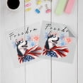 thumbnail image 3 of Freedom Siberian Husky on Independence Day 4th of July Cutout Transfer Sticker Husky Dog Lover Gifts Transparent Decal Art Decor - 01005, 3 of 5