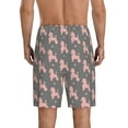 thumbnail image 3 of Kdxio Poodle Dog Print Mens Sleep Shorts Bottoms Soft Comfy Pajama Wear Pants with Drawstring Pockets, 3 of 7