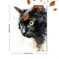 thumbnail image 3 of Black And White Cat Portrait Canvas Print Wall Art for Living Room Bedroom Office Apartment Decor, 3 of 8