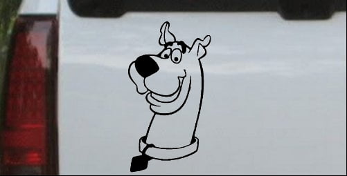 Scooby Doo Decal Vinyl Sticker Truck Laptop Car Window 4" Black or White 