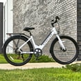 thumbnail image 3 of Concord 27.5" Step-Thru Electric Commuter Bike, 36V, Class 2, Aluminum, Weighs 49 Pounds, White, Fits Riders 5'1" - 6'1", Adult, Unisex, 3 of 16