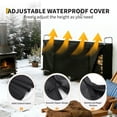 thumbnail image 4 of Support à Bois de Chauffage 48 Pouces en Acier Robuste pour Bûches avec Housse Imperméable 600D, Étagère de Rangement pour Bois de Chauffage Intérieure et Extérieure pour Foyer, Patio et Foyer, 4 of 7
