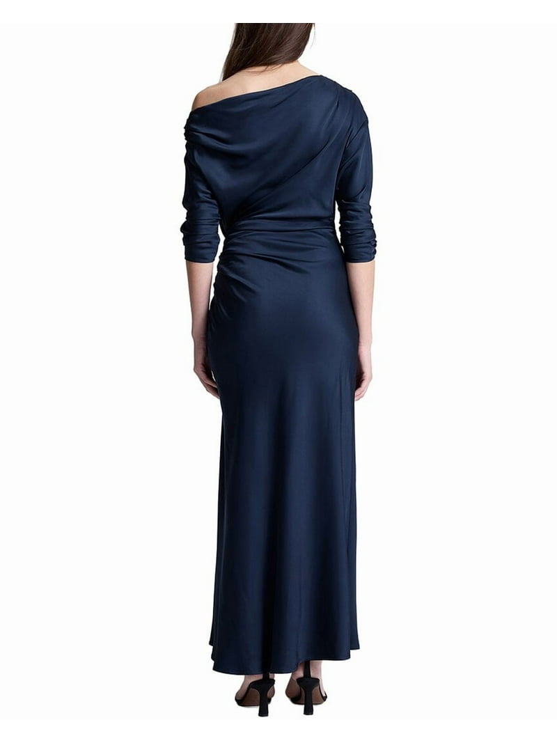 knee length dresses for ladies The Schuster Scalloped Edge Midi Dress in Blue – Piper & Scoot main image 1