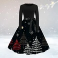 thumbnail image 1 of Disfraz de Cosplay de Navidad para mujer, vestido de princesa de manga larga, vestido de Festival Vintage, vestido Rockabilly, bata de fiesta, 1 of 5