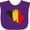 Purple, variant on Inktastic Belgian Map Flag Boys or Girls Baby Bib