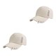 thumbnail image 4 of Gorra de béisbol Qarigey Algodón Transpirable Estilo Hiphop Caqui 2Conjunto, 4 of 6