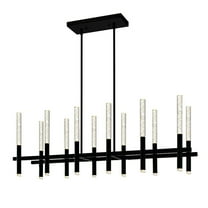 CWI Lighting Dragonswatch Integrated LED Black Chandelier